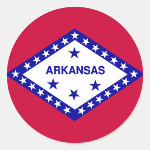 Arkansas-Staats-Flagge Runder Aufkleber