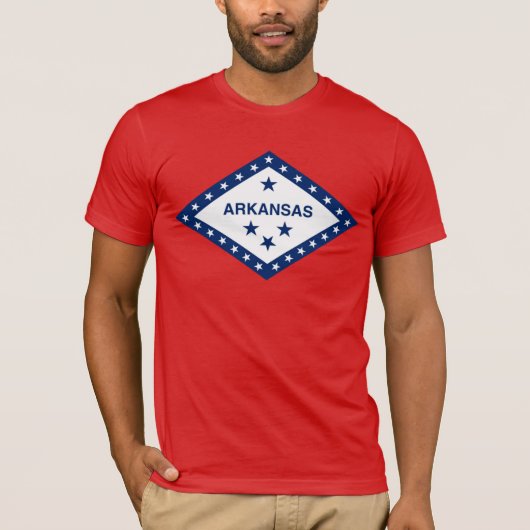 Arkansas-Staats-Flagge T-Shirt (Vorderseite)