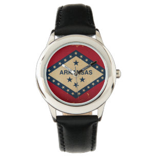 Arkansas-Staats-Flagge VINTAGE.png Armbanduhr
