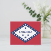 Arkansas Staatsflagge Diamond & Stars Postkarte (Stehend Vorderseite)