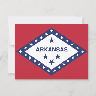 Arkansas Staatsflagge Diamond & Stars Postkarte