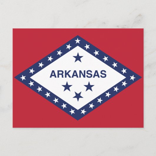 Arkansas Staatsflagge Diamond & Stars Postkarte (Vorderseite)