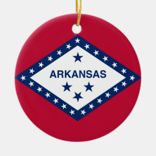 Arkansas Staatsflagge Keramikornament
