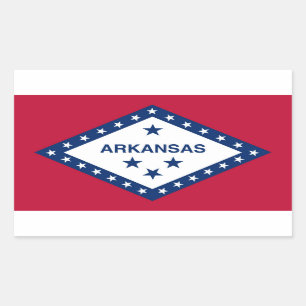 Arkansas-Staatsflagge Rechteckiger Aufkleber