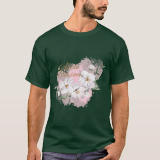 Arkansas State Apfelblüten-Blumen-Aquarell-Sti T-Shirt
