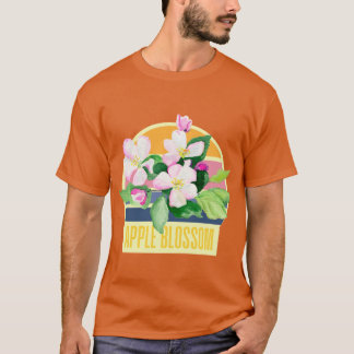 Arkansas State Apfelblüten-Blumen-Aquarell-Sti T-Shirt