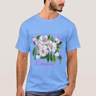 Arkansas State Apfelblüten-Blumen-Aquarell-Sti T-Shirt