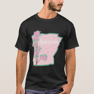 Arkansas State Apfelblüten-Blumen-Aquarell-Sti T-Shirt