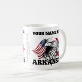 ⭐ Arkansas State Flag Custom Design Kaffeetasse (VorderseiteRechts)