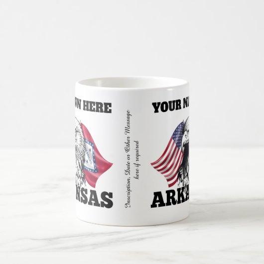 ⭐ Arkansas State Flag Custom Design Kaffeetasse (Mittel)