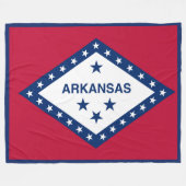 Arkansas State Flag Print Patriota Fleecedecke (Vorderseite (Horizontal))