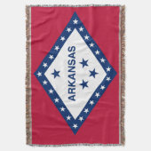 Arkansas State Flag Print Patriotic Decke (Vorderseite Vertikal)
