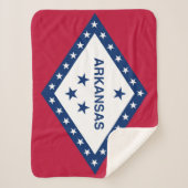 Arkansas State Flag Print Patriotic Sherpadecke (Vorderseite)
