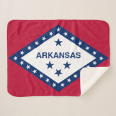 Arkansas State Flag Print Patriotic Sherpadecke (Vorderseite (Horizontal))