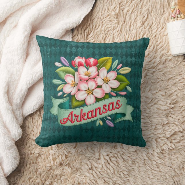 Arkansas State Flowers Emblem Kissen (Decke)