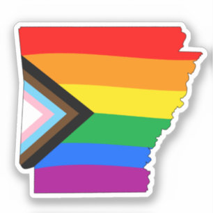 Arkansas State Pride LGBTQ Progress Pride Aufkleber