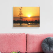 Arkansas Sunrise auf Millwood Lake Canvas Print Leinwanddruck (Insitu (Wohnzimmer))