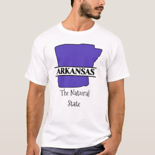 Arkansas The Natural Staat US Staat Map T-Shirt