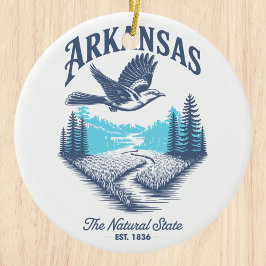 Arkansas The Natural State Keramik Ornament