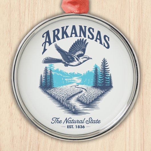 Arkansas The Natural State Ornament Aus Metall