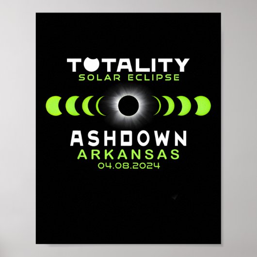 Arkansas Total Solar Eclipse 2024 Poster (Vorne)
