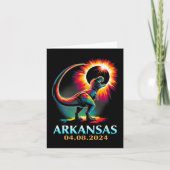 Arkansas Totality Total Solar Eclipse 2024 T Rex D Karte (Vorderseite)