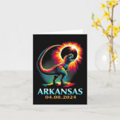 Arkansas Totality Total Solar Eclipse 2024 T Rex D Karte (Gelbe Blume)