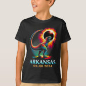 Arkansas Totality Total Solar Eclipse 2024 T Rex D T-Shirt (Vorderseite)