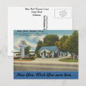 Arkansas, Touristengericht für Blaue Vögel Postkarte (Vorne/Hinten)