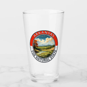 Arkansas Travel Art Abzeichen Glas