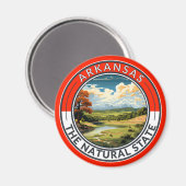 Arkansas Travel Art Abzeichen Magnet (Vorderseite/Rückseite)