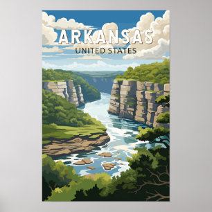 Arkansas Travel Art Vintag Poster