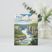 Arkansas Travel Art Vintag Postkarte (Stehend Vorderseite)