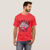 Arkansas Typografischer Kartenflag T-Shirt (Vorne ganz)