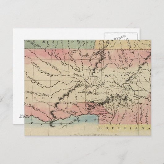 Arkansas und Oklahoma Postkarte (Vorne/Hinten)