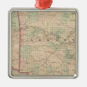 Arkansas und Teil des indischen Gebiets Silbernes Ornament