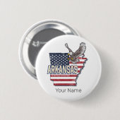 Arkansas United Staaten Retro Map Vintag USA Button (Vorne & Hinten)
