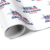 Arkansas US Flagge Staat Geschenkpapier (Rolleneckpunkt)