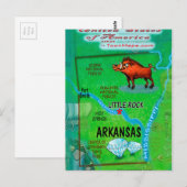 Arkansas USA Card Postkarte (Vorne/Hinten)