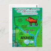 Arkansas USA Card Postkarte (Vorne/Hinten)