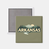 Arkansas USA Magnet (Vorderseite/Rückseite)
