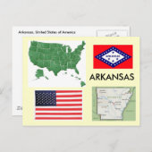 Arkansas, USA Postkarte (Vorne/Hinten)