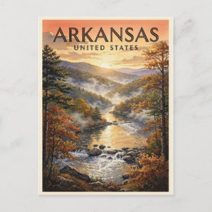 Arkansas USA Vintage Reise Postkarte