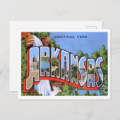 Arkansas Vintag Big Letters Postkarte (Vorne/Hinten)