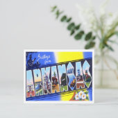 Arkansas Vintag Big Letters Postkarte (Stehend Vorderseite)