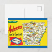Arkansas Vintag Road Map Postkarte (Vorne/Hinten)