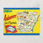 Arkansas Vintag Road Map Postkarte (Vorderseite)