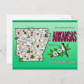 Arkansas Vintage Karte Postkarte (Vorne/Hinten)