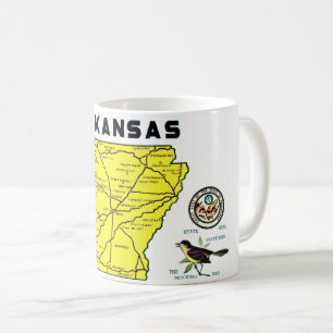 Arkansas Vintage-Karte Postkarte Kaffeetasse