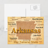 Arkansas Vintage Stilkarte Postkarte (Vorne/Hinten)